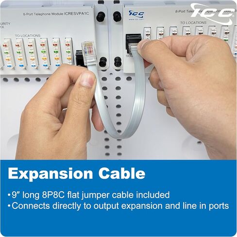 ICC Telephone Expansion Module, RJ-31X, 8 Ports, Push-Pin Mount in Saudi Arabia