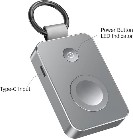 I.Valux 2000mah Cheychain Cheychain Charger for Apple Watch Series 10/9/8/7/6/5/2/3/2/1/se/ultra ، السفر اللاسلكي iWatch Charger USB C Cable Smart Mini Power Bank in Pocket in Saudi Arabia