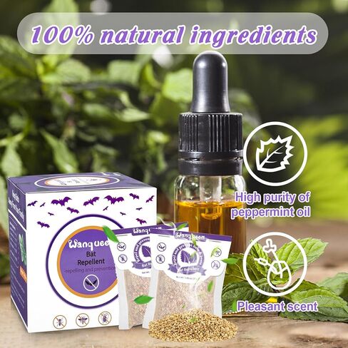 8 حزمة الخفافيش طارد في الهواء الطلق طارد الماوس القوارض ، طارد ردع الزيت النعن in Kuwait