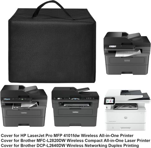 Mobile and Tablet Printer Cover for Brother DCP-L2640DW/MFC-L2820DW/for HP LaserJet Pro MFP 4101fdw Wireless Monochrome All-in-One Laser Printer, Scanner, Copier (Black) in Saudi Arabia