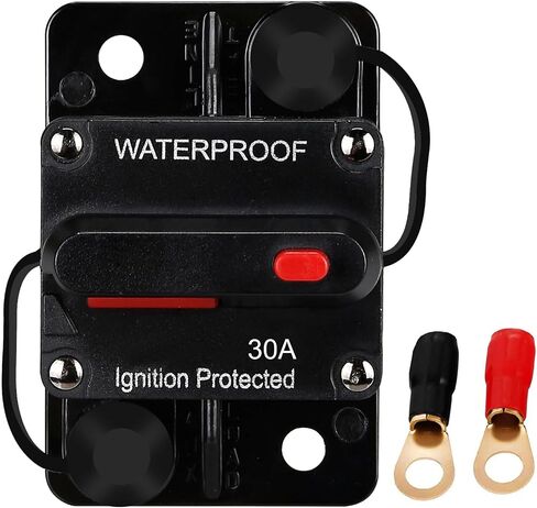 150 AMP FUSE Holders ، قاطع دائرة الصوت ، إعادة ضبط العاكس الصمامات ، حامل الصمامات 12V-48V DC ، استبدال الصمامات ، مع زر إعادة الضبط ، لنظام صوت القوارب البحرية للسيارات الحالية حماية الحمل الزائد الحالي in Kuwait