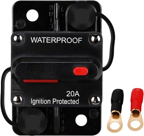 150 AMP FUSE Holders ، قاطع دائرة الصوت ، إعادة ضبط العاكس الصمامات ، حامل الصمامات 12V-48V DC ، استبدال الصمامات ، مع زر إعادة الضبط ، لنظام صوت القوارب البحرية للسيارات الحالية حماية الحمل الزائد الحالي in Kuwait