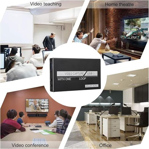 VBESTLIFE Video Capture Card, USB 3.0 Capture Card 4K HDMI Out, 1080P 60FPS Video Game Capture for Streaming Works for PS, Switch, Camera, PC, OBS in Saudi Arabia