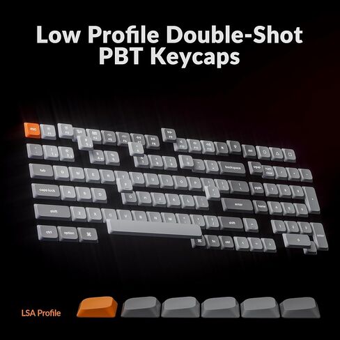 Keychron K17 Max 96% Layout QMK/Launcher Ultra-Slim Wireless/Type-C Wired Mechanical Keyboard with RGB Backlit Hot-Swappable, Low-Profile Gateron Mechanical Brown Switch Compatible with Mac Windows in Saudi Arabia