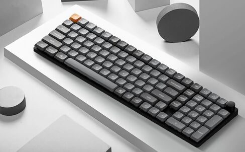 Keychron K17 Max 96% Layout QMK/Launcher Ultra-Slim Wireless/Type-C Wired Mechanical Keyboard with RGB Backlit Hot-Swappable, Low-Profile Gateron Mechanical Brown Switch Compatible with Mac Windows in Saudi Arabia