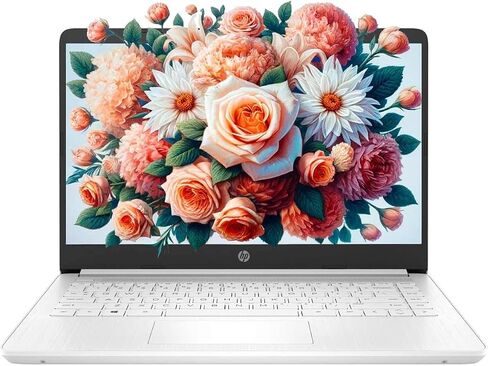 HP Newest 14in Schools and Business Laptop, Intel Quad-Core N4120 CPU, 16GB RAM, 64GB eMMC, 256GB Micro SD, 1-Y Office 365, Webcam, HDMI, WiFi, Win 11 S(White) in Saudi Arabia