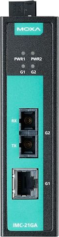 MOXA IMC-21GA-LX-SC Industrial Gigabit Ethernet-to-Fiber Media Converter, Single-Mode 10km, SC, -10 to 60°C, Industrial 10/100/1000BaseTX to 100/1000BaseSC Media Converter. in Saudi Arabia