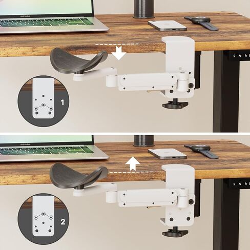 JOY worker Clamp-on Adjustable Armrest, 360° Rotating Desk Elbow Support in Kuwait