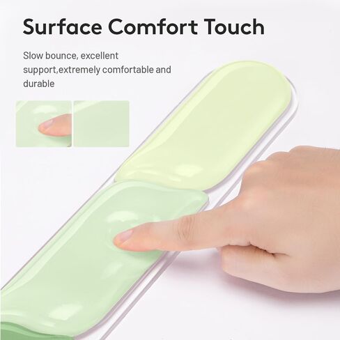 لوحة راحة معصم لوحة المفاتيح والفأر ، وسادة دعم معصم الهلام الناعمة مع قاعدة غير قابلة للانزلاق ، وترقية دعم راحة معصم مريح للألعاب المكتبية ، البرتقالي الأخضر الوردي in Kuwait