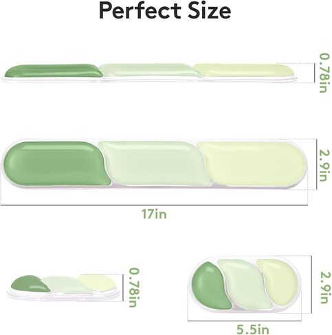 لوحة راحة معصم لوحة المفاتيح والفأر ، وسادة دعم معصم الهلام الناعمة مع قاعدة غير قابلة للانزلاق ، وترقية دعم راحة معصم مريح للألعاب المكتبية ، البرتقالي الأخضر الوردي in Kuwait