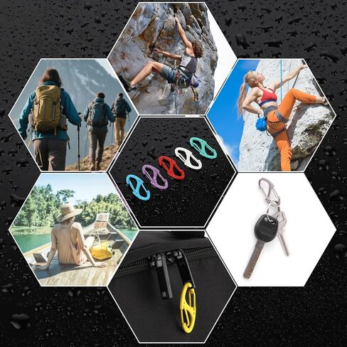 20pcs s carabiner clip small alloy snap hook anti carabiner clip hooks hooks mini-keychain mini carabiners for keys ، prespack backpack bass ring rem fres in Kuwait