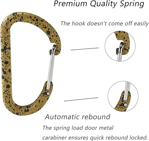 Carabiner Clip Bag Clips مفتاح سلسلة المفاتيح حامل السلسلة القفل ذاتيًا in Kuwait