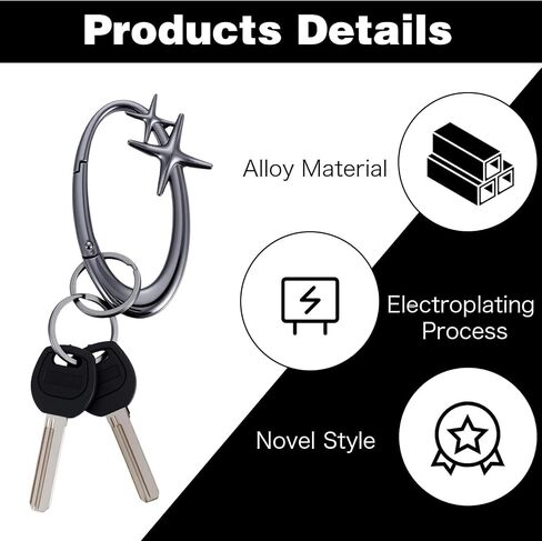 Cute Star Carabiner,Star Carabiner Keychain Karabiner Heavy Duty for Car Keys Purse Handbag Backpack Bag Charms in Saudi Arabia