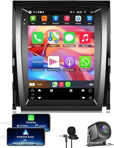 9.7 "Radio Screen Car Radio لـ Cadillac Escalade 2007 2008 2009 2000 2011 2012 2014 2014 Stereo مع Carplay Wirroid Auto WiFi GPS Mavigation 4G+64G ، FM/RDS Radio ، Bluetooth ، كاميرا احتياطية in Kuwait