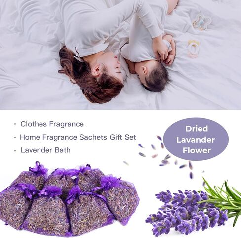 الأكياس، الأكياس المعطرة، الأكياس المعطرة باللافندر، أكياس الأكياس المعطرة من اللافندر، مجموعة هدايا أكياس العطر المنزلي، كيس اللافندر، أكياس براعم اللافندر الفرنسية المجففة للأدراج والخزائن (8 عبوات) in Kuwait