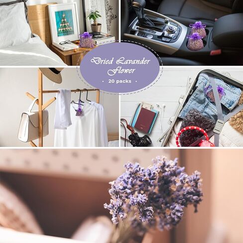 الأكياس، الأكياس المعطرة، الأكياس المعطرة باللافندر، أكياس الأكياس المعطرة من اللافندر، مجموعة هدايا أكياس العطر المنزلي، كيس اللافندر، أكياس براعم اللافندر الفرنسية المجففة للأدراج والخزائن (8 عبوات) in Kuwait