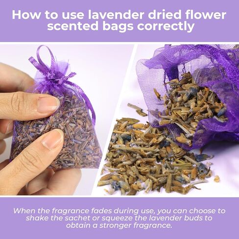 الأكياس، الأكياس المعطرة، الأكياس المعطرة باللافندر، أكياس الأكياس المعطرة من اللافندر، مجموعة هدايا أكياس العطر المنزلي، كيس اللافندر، أكياس براعم اللافندر الفرنسية المجففة للأدراج والخزائن (8 عبوات) in Kuwait
