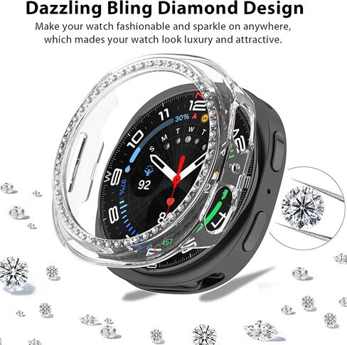 2 عبوات لـ Galaxy Watch 8 CASE 40MM ، حالة واقي Pling Frame متوافقة مع Samsung Galaxy Watch 8 (حزمة ، الذهب الوردي/ملون) in Kuwait