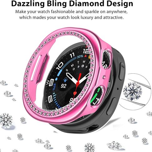2 عبوات لـ Galaxy Watch 8 CASE 40MM ، حالة واقي Pling Frame متوافقة مع Samsung Galaxy Watch 8 (حزمة ، الذهب الوردي/ملون) in Kuwait