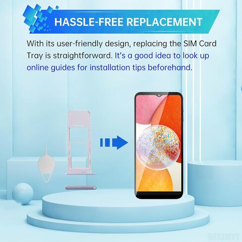 استبدال علبة بطاقة SIM لـ Samsung Galaxy A14 (إصدار SIM واحد) محول حامل صينية Silver Card Tresh in Saudi Arabia