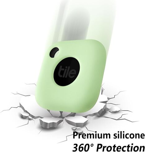 Geiomoo Silicone Case Compatible with Tile Mate 2022, Protective Cover with Carabiner (Luminous Green) in Saudi Arabia