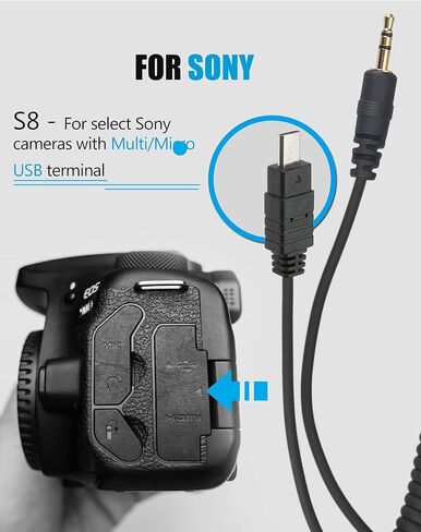 Aodelan Wireless Camera Timer Shutter Remote ، Timelapse الفاصل الزمني لمقدم التحكم عن بُعد لـ Sony A9 A7III 7RIV ZV-1 A6000 A6400 A6600 RX10 IV ؛ يحل محل Sony RM-SPR1 in Kuwait