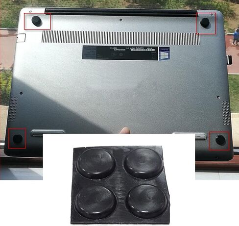 4Pcs Laptop Cooling Stand Heat Reduction Pad for PC Laptop Soft Silicone Feet Holder Notebook Bracket in Kuwait