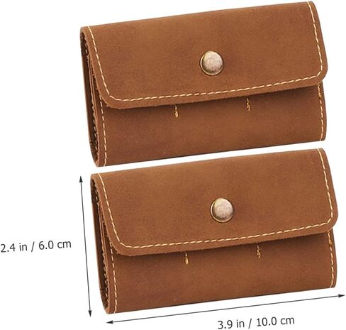 HOMSFOU 2PCS Retro PU CARD CART مع فتحات مربع تخزين بطاقات الذاكرة خفيفة الوزن للحفاظ على آمنة وسهولة تحمل استخدام الكمبيوتر والألعاب in Kuwait