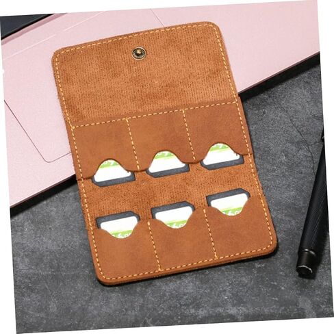 HOMSFOU 2PCS Retro PU CARD CART مع فتحات مربع تخزين بطاقات الذاكرة خفيفة الوزن للحفاظ على آمنة وسهولة تحمل استخدام الكمبيوتر والألعاب in Kuwait