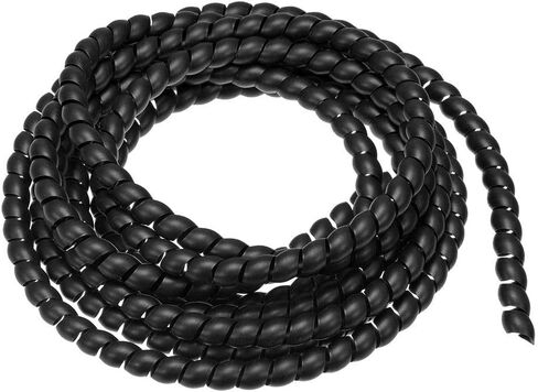 Flexible Spiral Cable Wrap Wire Cord Wraps Management Sleeve 8mm x 10mm Computer Wire Manage Cord 9.8ft/3 Meters Length Black in Saudi Arabia