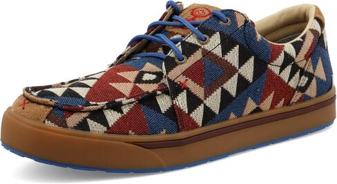 Twisted X Men's Hooey Loper - Slip-on or Lace-up Moisture-Wicking Loper Shoes for Men - Designed with Blended Rice Husk and Durable ecoTWX Material, Aztec, 9 M in Saudi Arabia
