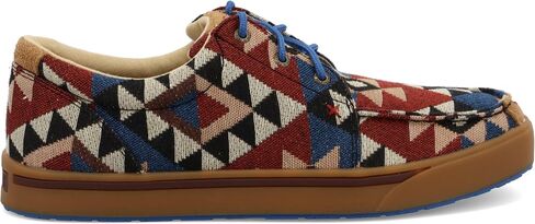 Twisted X Men's Hooey Loper - Slip-on or Lace-up Moisture-Wicking Loper Shoes for Men - Designed with Blended Rice Husk and Durable ecoTWX Material, Aztec, 9 M in Saudi Arabia