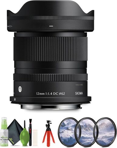 Sigma 12mm f/1.4 DC عدسة Canon RF (416972). العدسة المثالية للصور الاحترافية ، حفلات الزفاف الداخلية/الخارجية ، الحياة البرية ، السفر ، سارفاري ، استخدام التصوير + الملحقات in Saudi Arabia