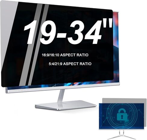 Anti-Prying Protector Film for 19-34 Inches Privacy Screen Protector Filter.Anti Blue Light/Scratching/Anti Glare/Anti Blue Light Protection.Removable Screen Protector Privacy Screen Filter, in Saudi Arabia