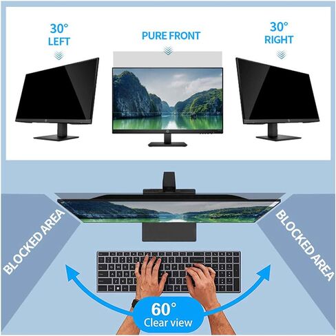 Anti-Prying Protector Film for 19-34 Inches Privacy Screen Protector Filter.Anti Blue Light/Scratching/Anti Glare/Anti Blue Light Protection.Removable Screen Protector Privacy Screen Filter, in Saudi Arabia