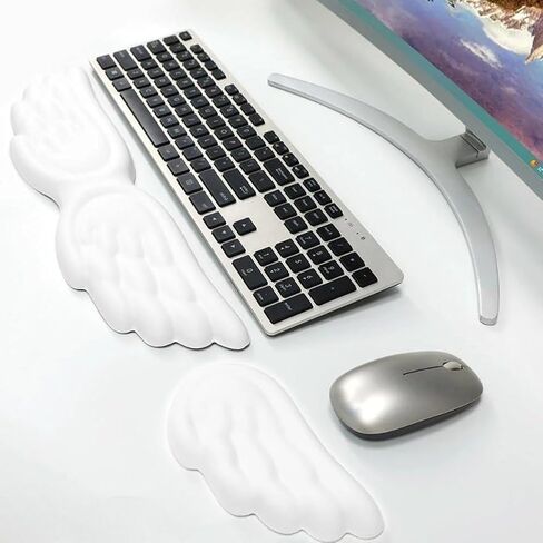 مجموعة راحة معصم لوحة مفاتيح Sanfly ، والراحة في لوحة المفاتيح المريحة ووسادة الماوس مع دعم المعصم للكمبيوتر والألعاب والمكتب in Kuwait