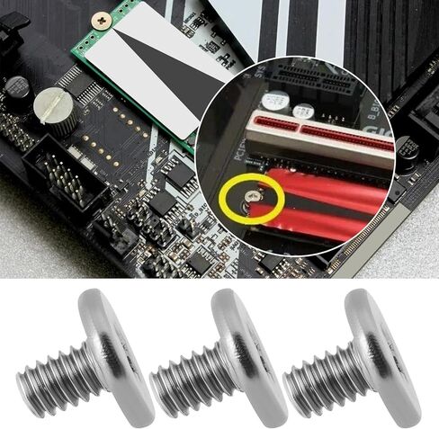 20pcs M.2 SSD Wireless Network Card Solid State Drive Computer Case Stainless Steel Cross Screw M2x2.5mm Diameter 4.5mm Compatible with Dell Silver in Saudi Arabia
