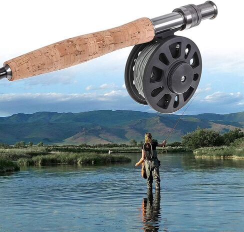 GLA7/8 5/6 Fishing Reel and Line Set, Left Right Hand Interchangeable Fishing Reel in Saudi Arabia
