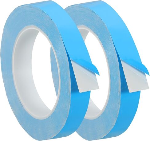 PATIKIL Thermal Adhesive Tape, 2 Rolls 25m x 18mm x 0.2mm Double Side Adhesive Thermal Conductive Tape for Heatsink LED GPU Modules Computer CPU IC Chip, Blue in Saudi Arabia