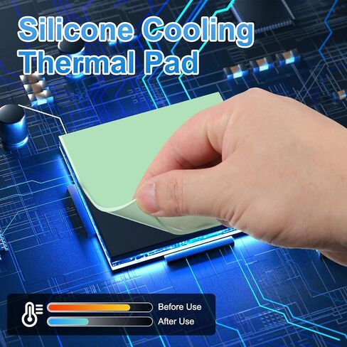 PATIKIL THERMAL PADS 100X100X2MM ، 6 حزمة من وسادة تبريد السيليكون ل CPU GPU IC PCIE M.2 2280 SSD NVME DISTINK ، الأخضر in Saudi Arabia