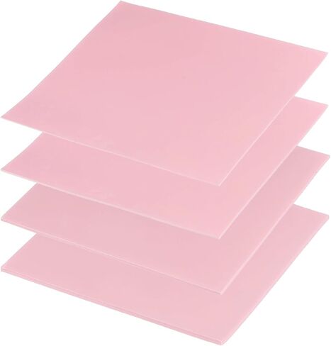 PATIKIL Thermal Pads 100x100mm，0.5mm+1mm+1.5mm+2mm, 4 Pack Silicone Cooling Thermal Pad for CPU GPU IC PCIe M.2 2280 SSD NVMe Heatsink, Pink in Saudi Arabia