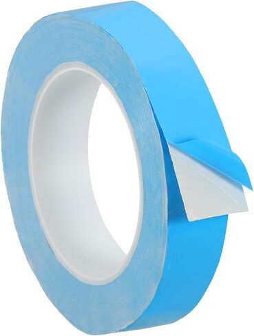 PATIKIL Thermal Adhesive Tape, 25m x 25mm x 0.2mm Double Side Adhesive Thermal Conductive Tape for Heatsink LED GPU Modules Computer CPU IC Chip, Blue in Saudi Arabia
