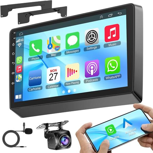 4G+64G Stereo Car Stereo لـ Dodge Dart 2012-2016 ، 9 '' und unit stereo دعم اللاسلكي Carplay+Android Auto ، GPS Favigation ، Bluetooth5.2 ، 1080p خلفي ، شاشة تعمل باللمس ، راديو FM ، SWC+MIC in Kuwait