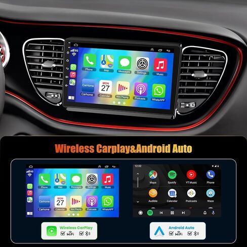4G+64G Stereo Car Stereo لـ Dodge Dart 2012-2016 ، 9 '' und unit stereo دعم اللاسلكي Carplay+Android Auto ، GPS Favigation ، Bluetooth5.2 ، 1080p خلفي ، شاشة تعمل باللمس ، راديو FM ، SWC+MIC in Kuwait
