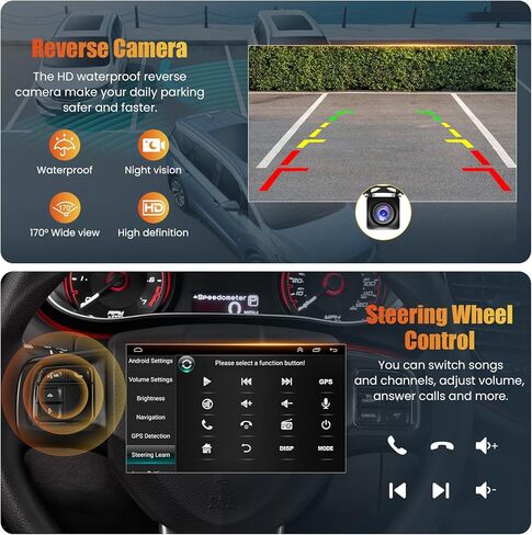 4G+64G Stereo Car Stereo لـ Dodge Dart 2012-2016 ، 9 '' und unit stereo دعم اللاسلكي Carplay+Android Auto ، GPS Favigation ، Bluetooth5.2 ، 1080p خلفي ، شاشة تعمل باللمس ، راديو FM ، SWC+MIC in Kuwait