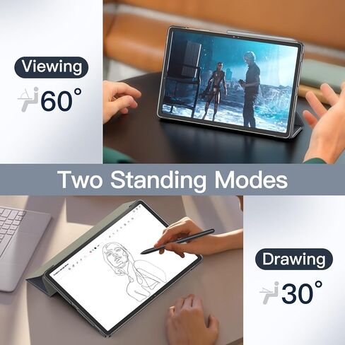 علبة Jetech لـ Samsung Galaxy Tab S10 Lite / S10 Fe / S9 Fe 10.9 بوصة ، وغطاء محفوظات شفافة رفيعة الدعم ، ودعم القلم ، و Auto Wake / Sleep (أسود) in Kuwait