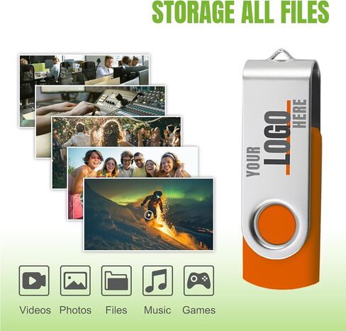 50 Pack 128MB Custom USB Flash Drive Customized USB Thumb Drive, Customizable USB Drive Logo Print Event Favors, Branding with JBOS Personalized Memory Stick 50pcs Multiple Color Choice in Kuwait