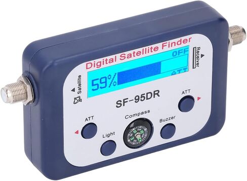 شاشة LCD Digital Satellite Meter مع 950-2150 ميجا هرتز ، مكتشف الأقمار الصناعية المحمولة الخلفية ، عداد الفضلات الفضائية للتنقل ، البث ، التخييم الليلي in Saudi Arabia
