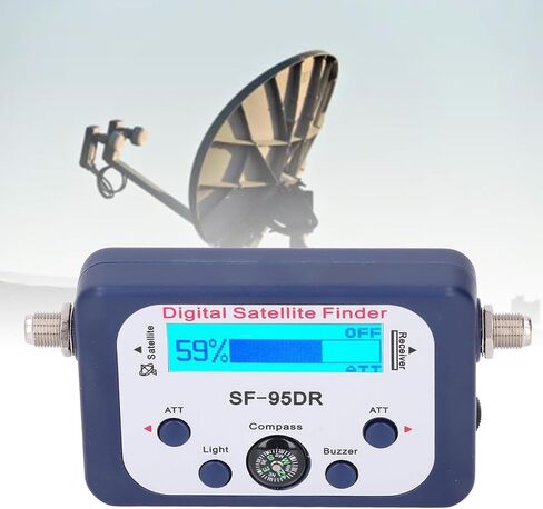 شاشة LCD Digital Satellite Meter مع 950-2150 ميجا هرتز ، مكتشف الأقمار الصناعية المحمولة الخلفية ، عداد الفضلات الفضائية للتنقل ، البث ، التخييم الليلي in Saudi Arabia