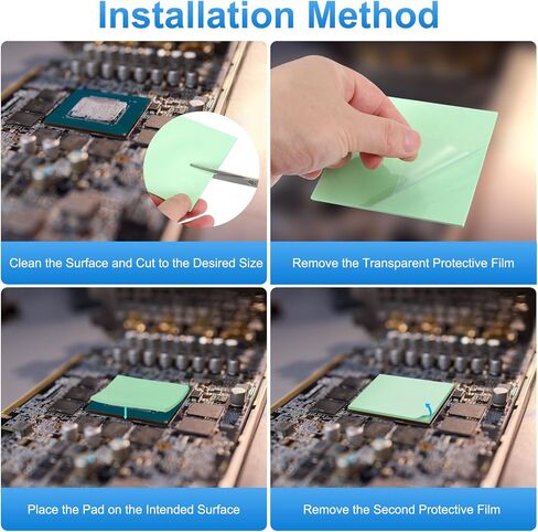 PATIKIL Thermal Pads 100x100x0.5mm, 2 Pack Silicone Cooling Thermal Pad for CPU GPU IC PCIe M.2 2280 SSD NVMe Heatsink, Green in Saudi Arabia